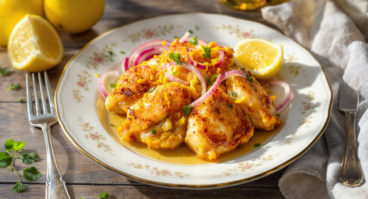 Mediterranean Lemon-Garlic Chicken Thighs