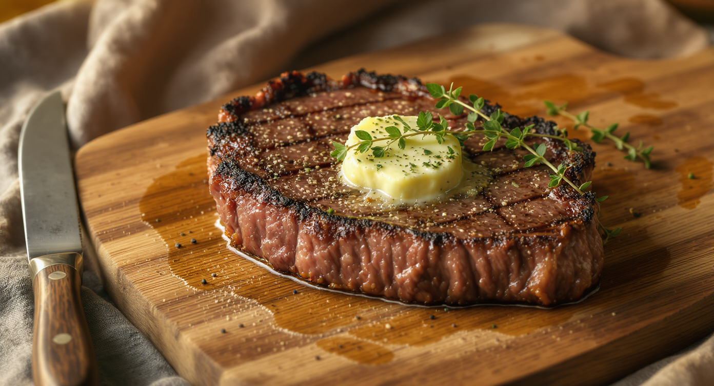 Perfect Pan-Seared Steak with Herb Butter