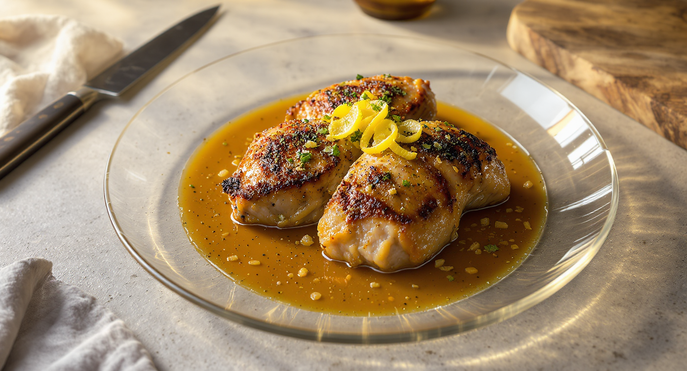Pan-Roasted Chicken with Lemon-Herb Pan Sauce