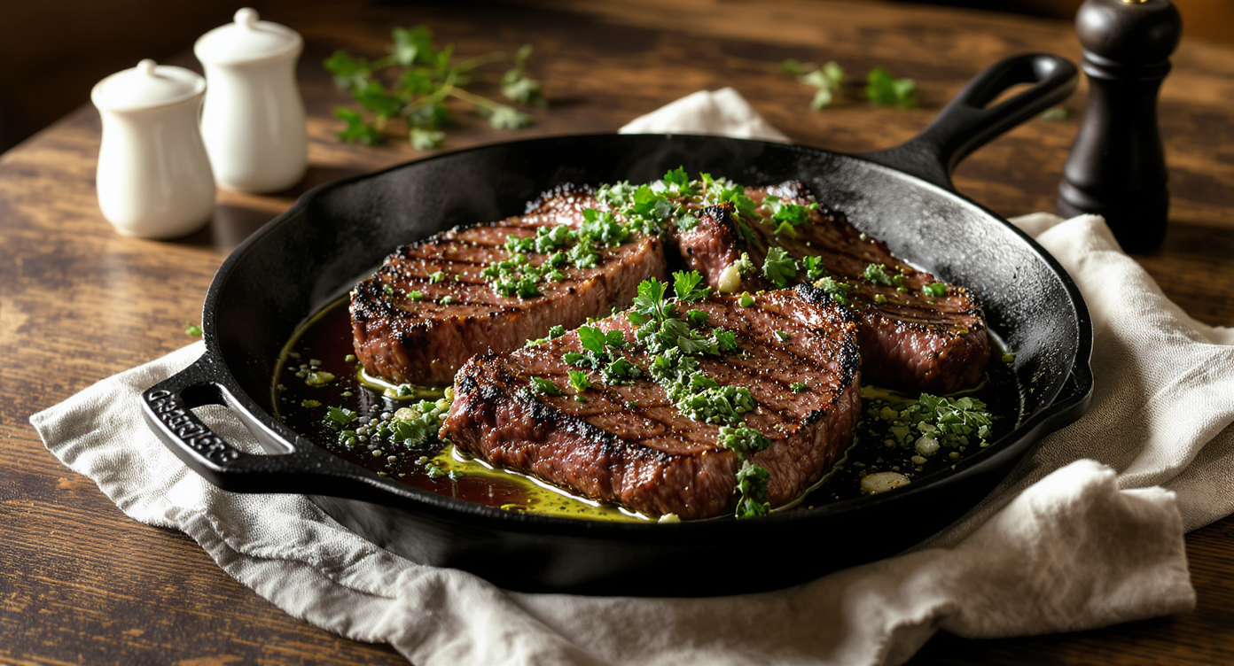 Juicy Brined Grilled Steak with Chimichurri