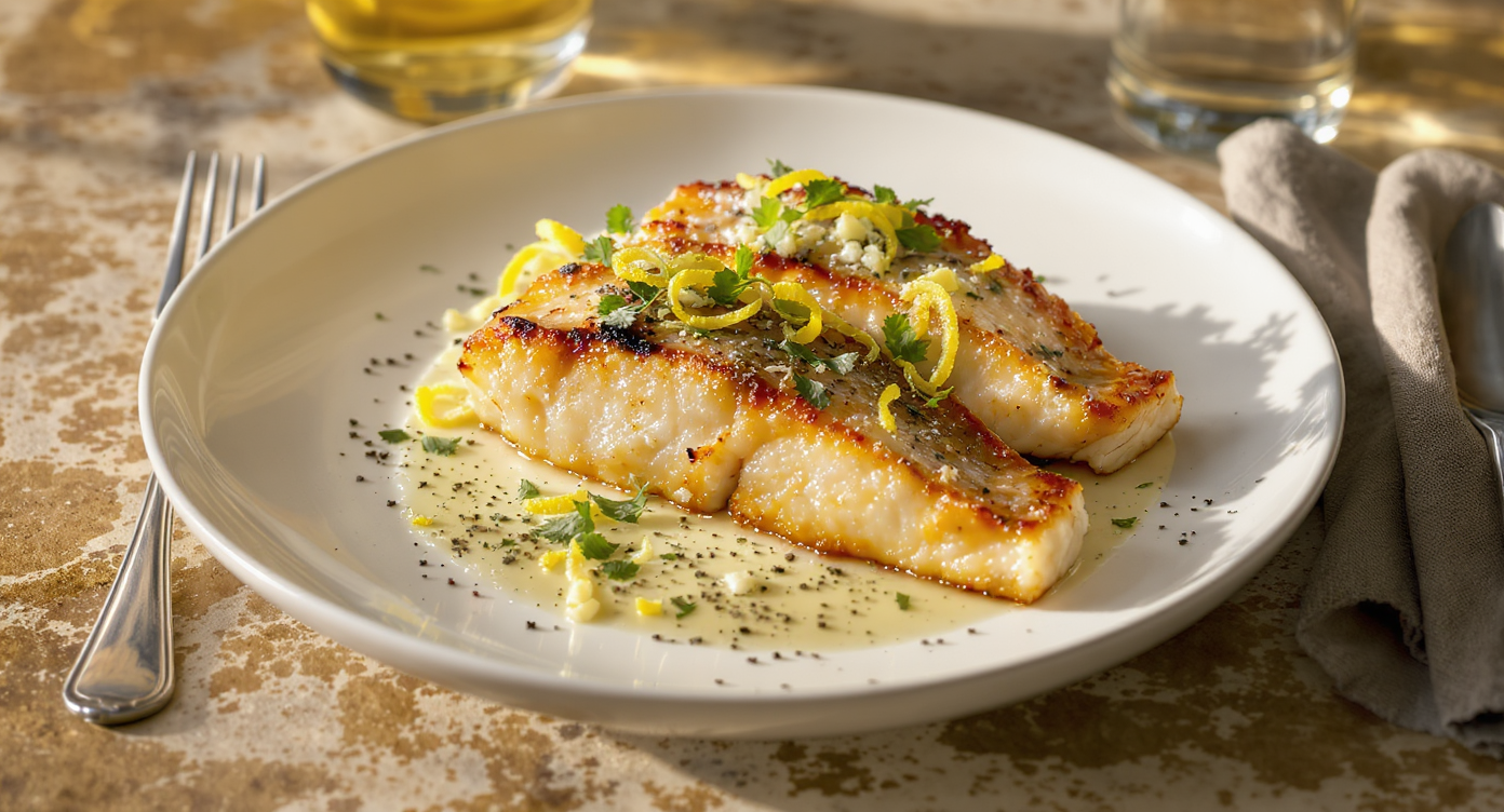 Pan-Seared Mediterranean Fish with Herb-Lemon Butter