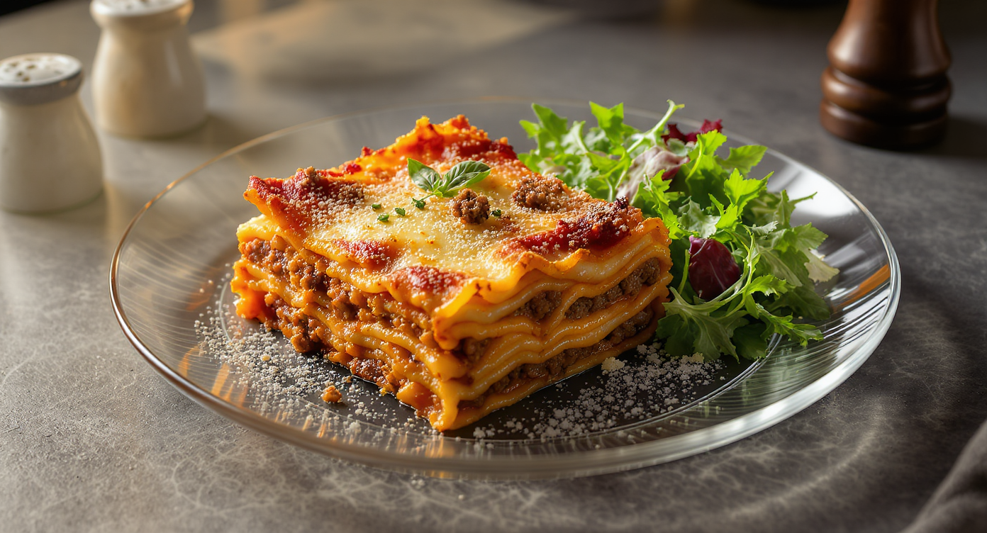 Classic Italian Lasagna with Bright Herb Salad