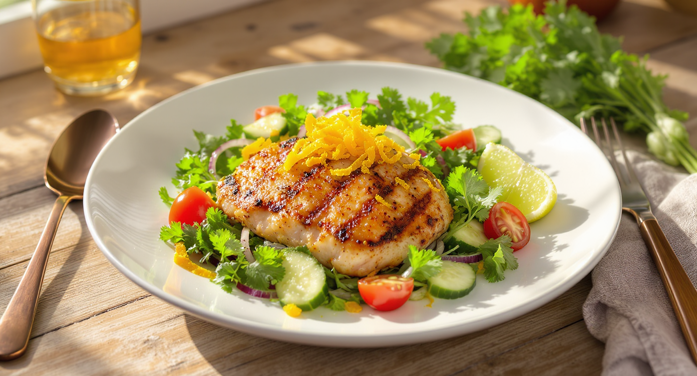 Florida Citrus Grilled Chicken with Fresh Herb Salad