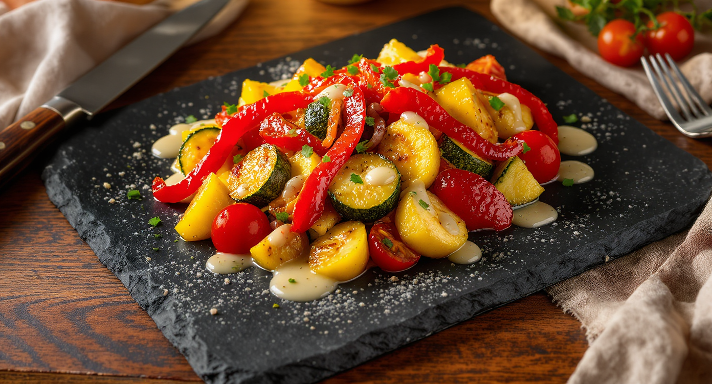 Summer Vegetable Sauté with Lemon-Herb Drizzle