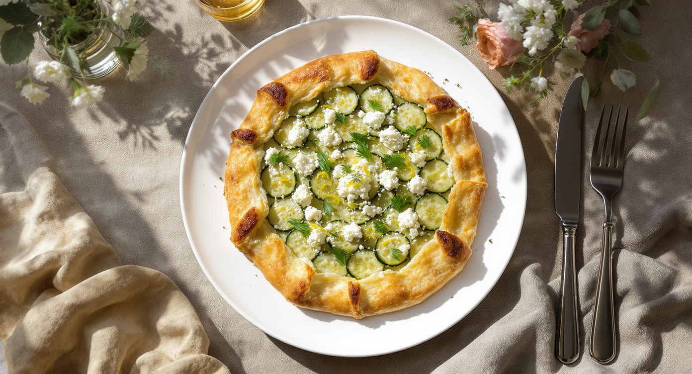 Mediterranean Zucchini & Feta Galette