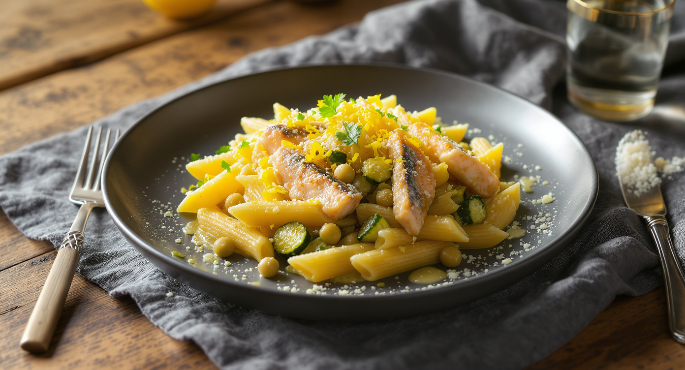 Lemony Sardine & Chickpea Gluten-Free Pasta
