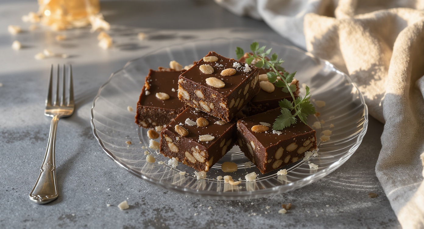 Keto Chocolate Almond Crunch Bars