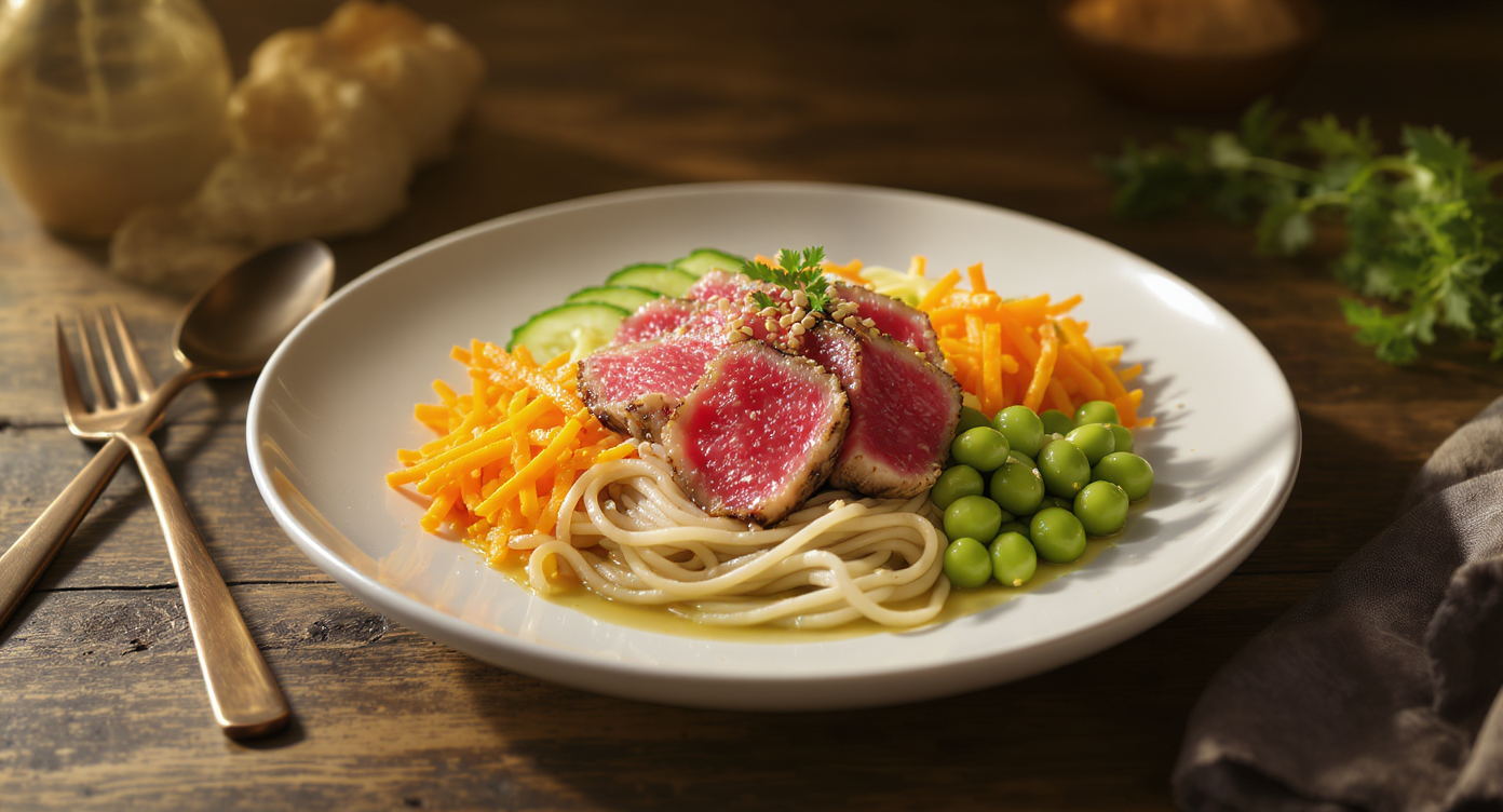 Chilled Soba Noodle & Seared Tuna Protein Bowl