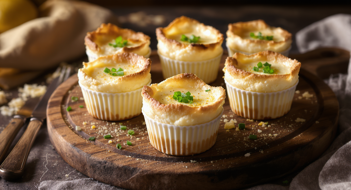 Keto Lemon Herb Egg White Soufflé Cups