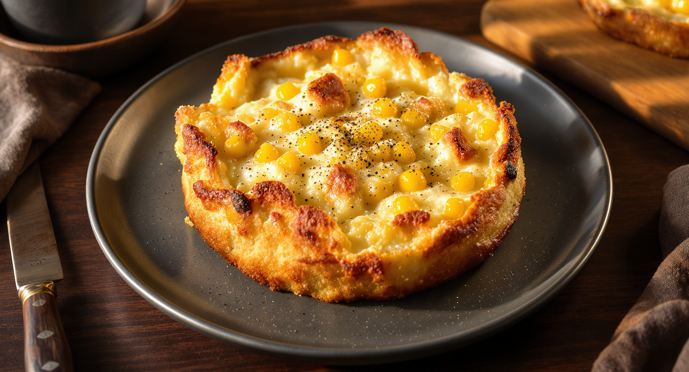 Cheesy Grilled Corn Brioche Bake