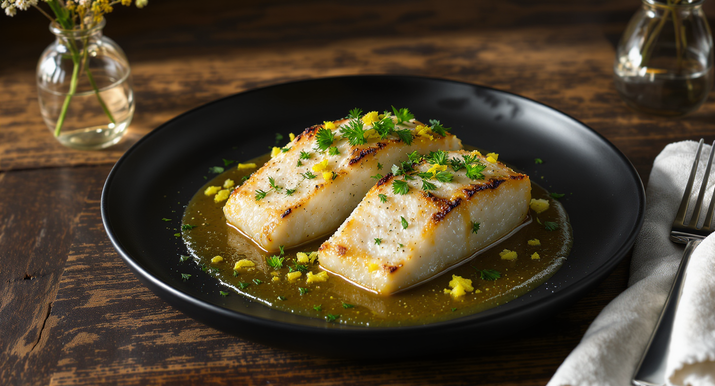 Pan-Seared Quebec White Fish with Lemon Herb Pan Sauce