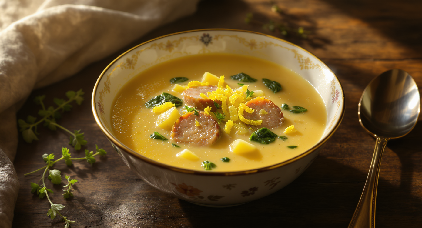 Creamy Chicken Sausage & Herb Soup