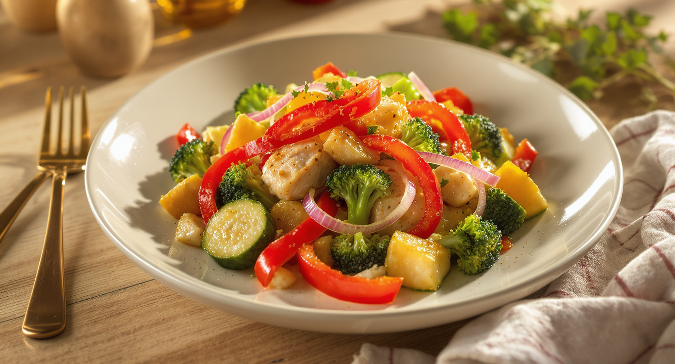 Mediterranean-Inspired Chicken & Veggie Stir-Fry (High Protein, Low Calorie)