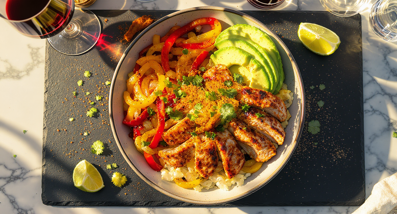 Keto Mexican Chicken Fajita Bowls