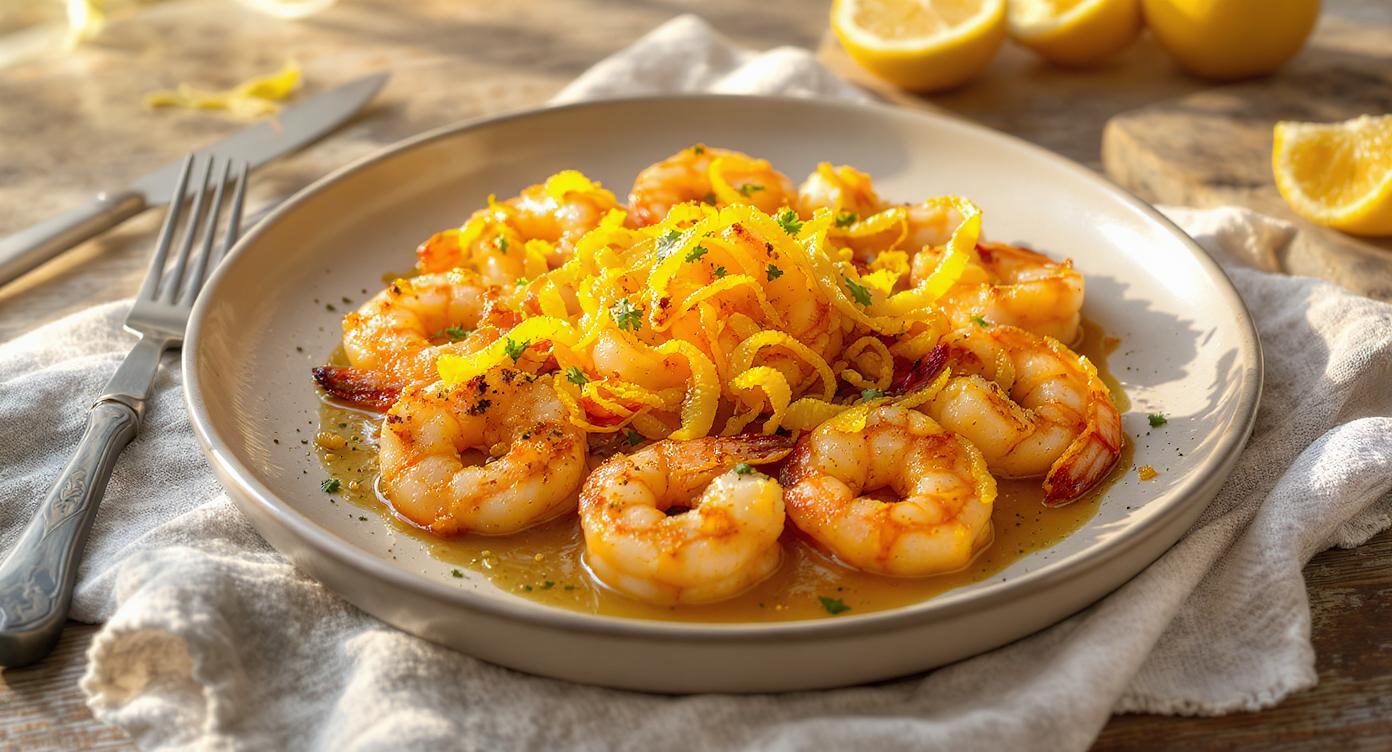 Zesty Mediterranean Garlic Shrimp Skillet