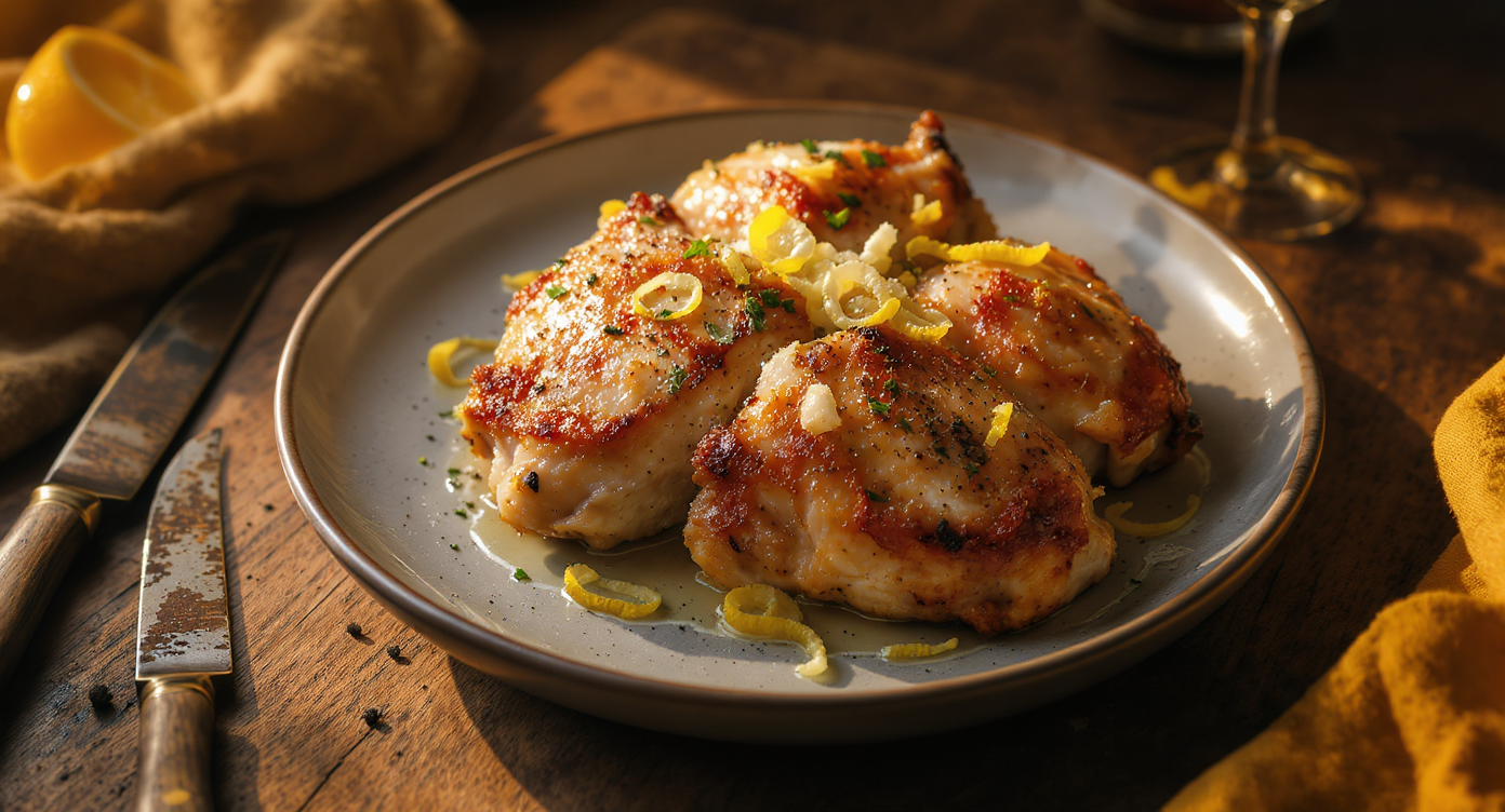 Lemon Herb Roasted Chicken Thighs