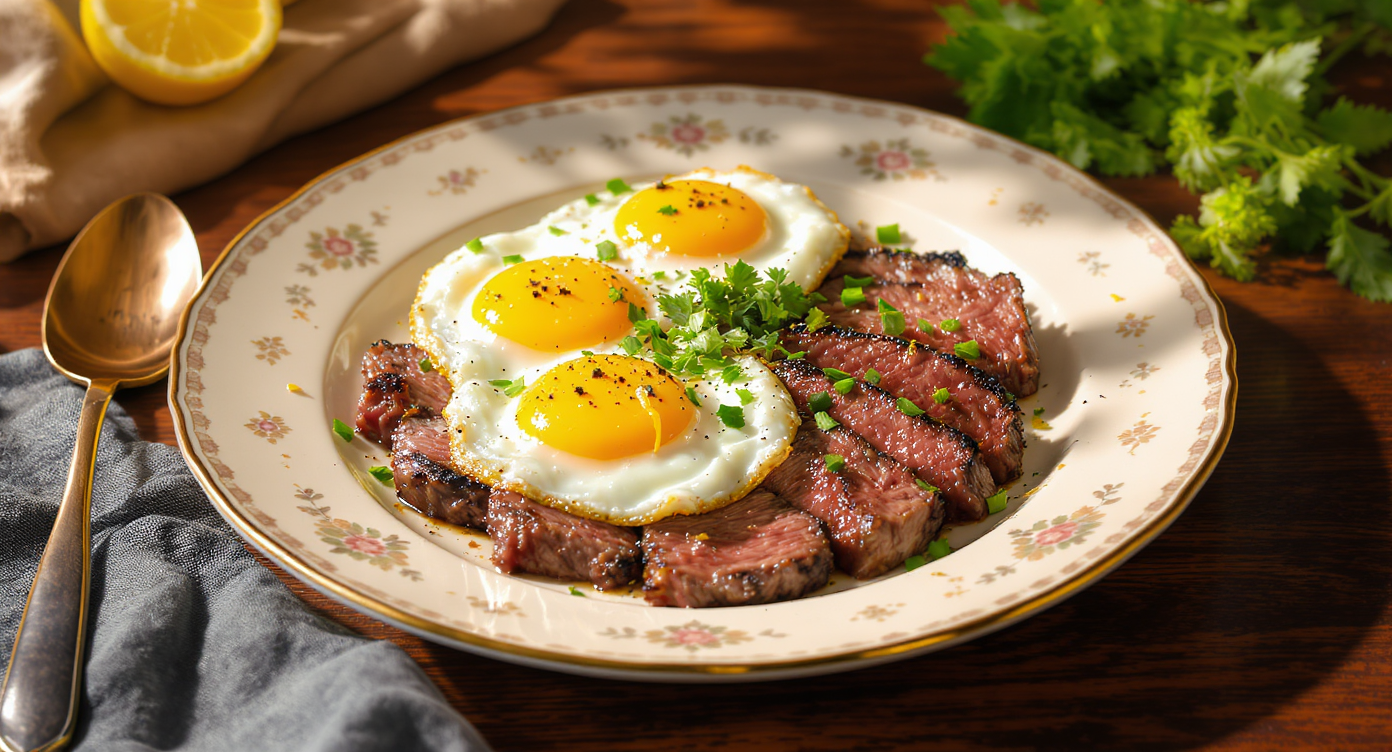 Steak & Egg Skillet with Herb Gremolata