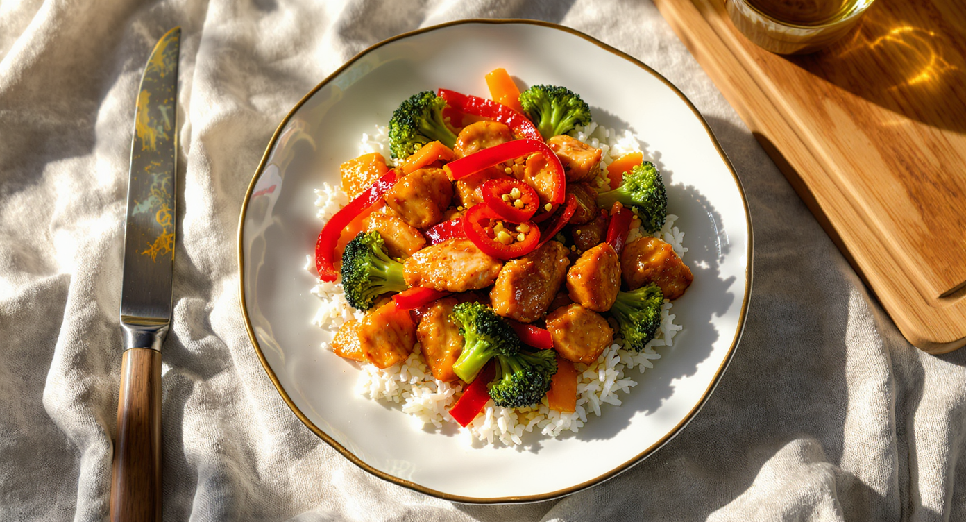 Kid-Friendly Chicken Stir-Fry with Sweet Soy Glaze