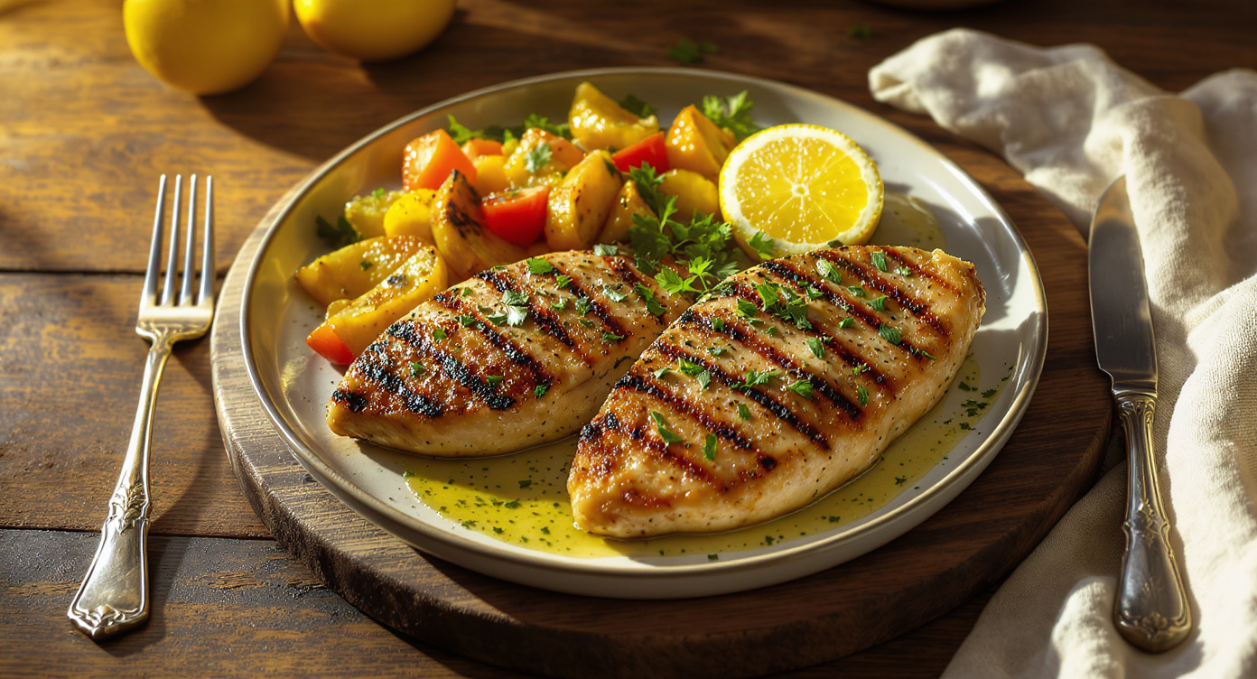 Mediterranean Grilled Chicken with Lemon and Herbs