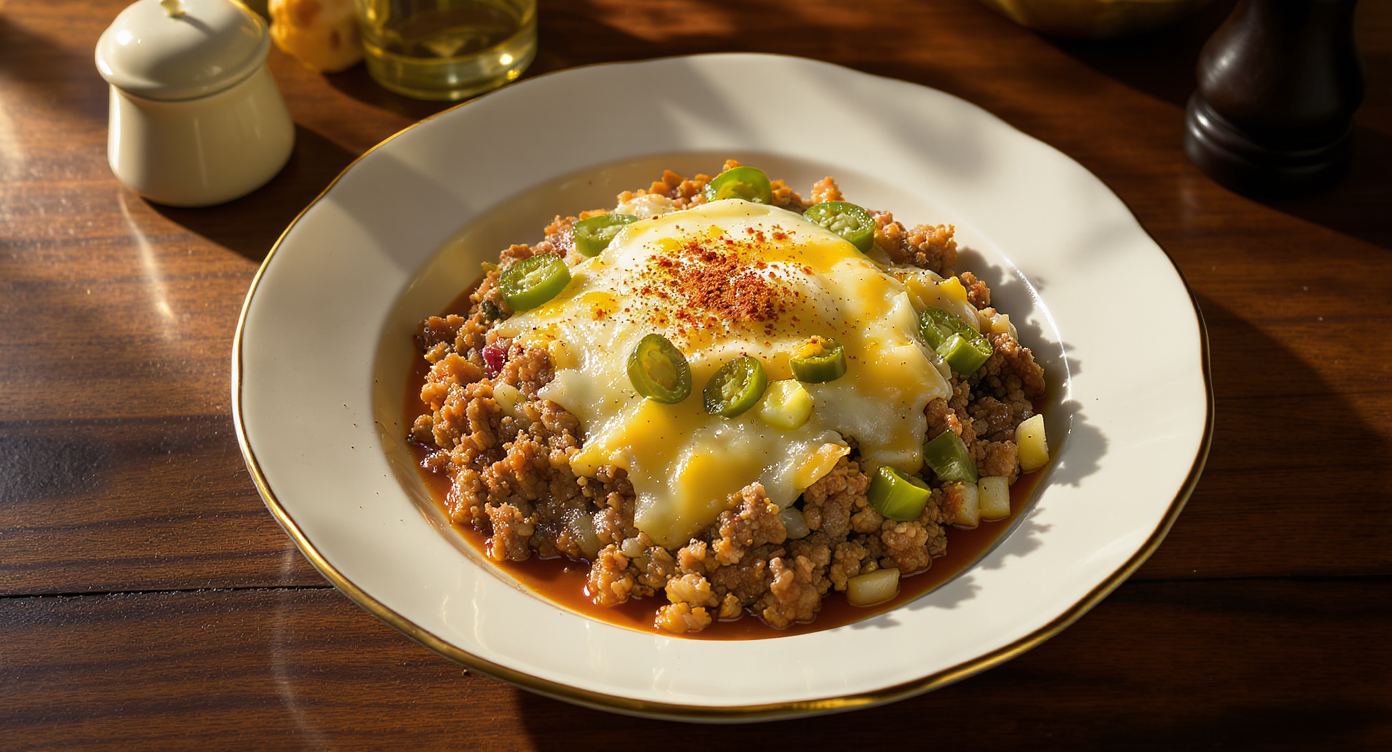 Mexican-Inspired Ground Turkey Queso Skillet