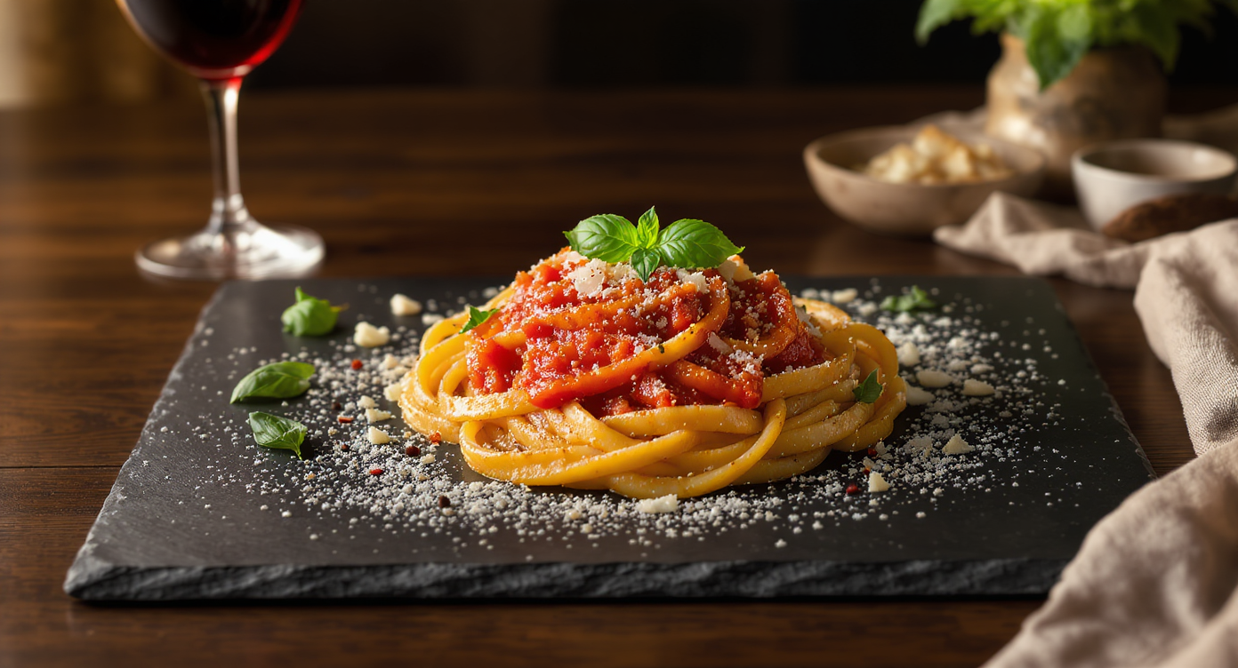 Roasted Tomato Pasta with Garlic and Basil