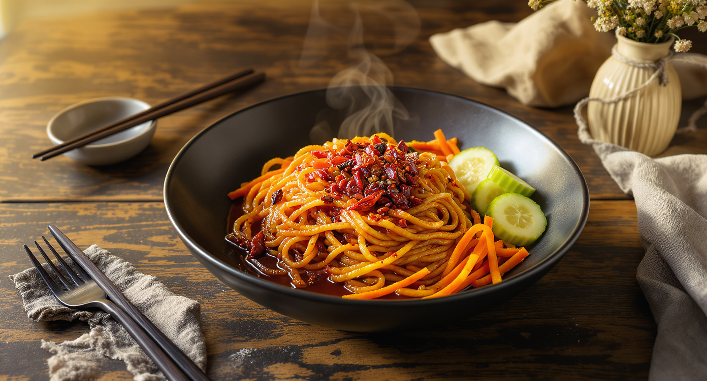 Spicy Sichuan-Inspired Noodles (Sesame-Free, Dairy-Free)