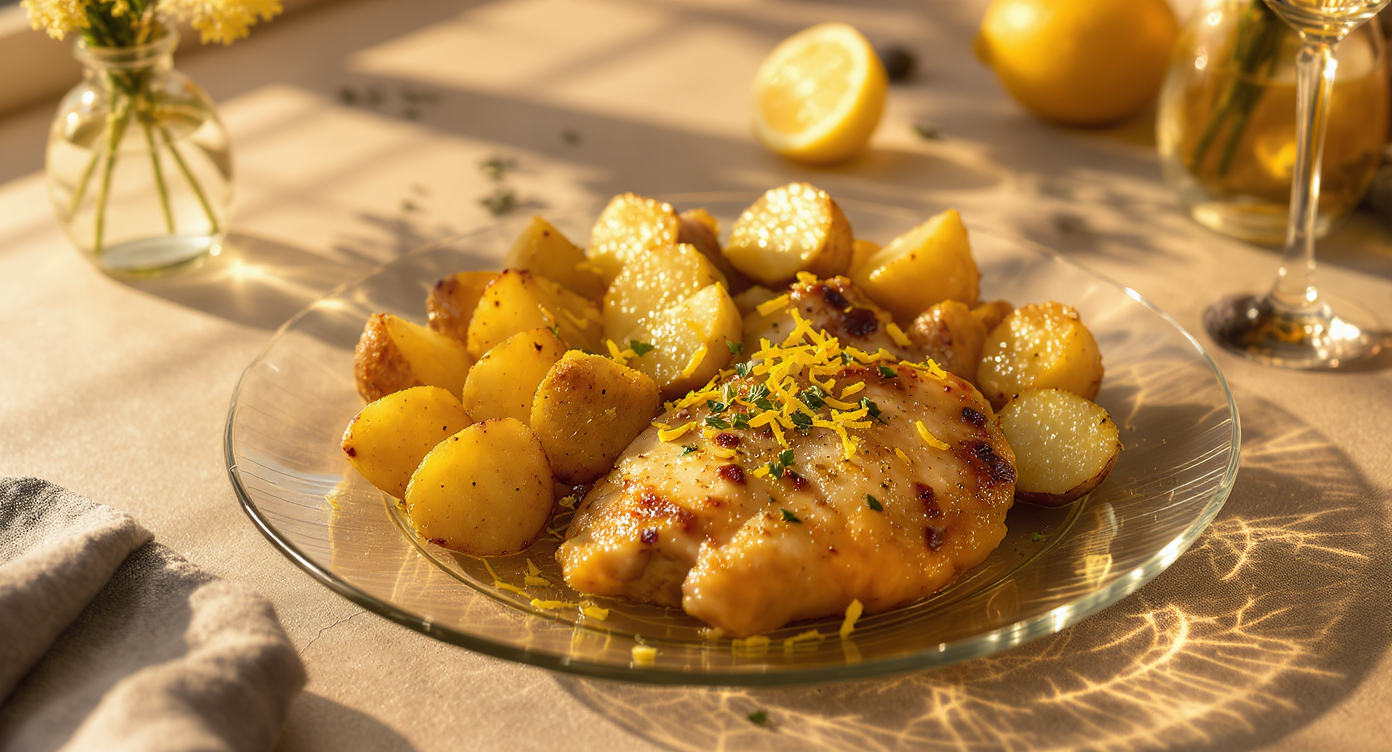 Lemon Herb Chicken with Crispy Potatoes