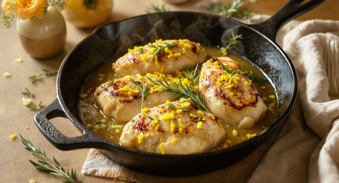 Lemon Rosemary Pan-Seared Chicken