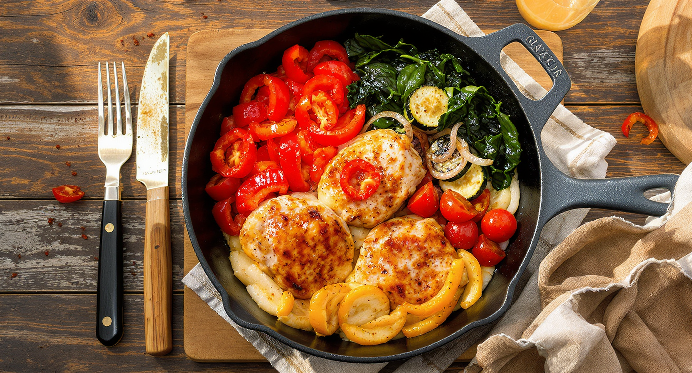 One-Pot Smoky Chicken & Vegetable Skillet