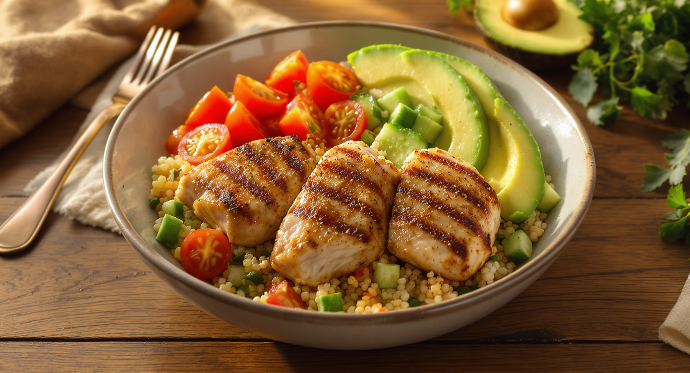 High-Protein Minimal-Prep Meal Plan: Grilled Chicken & Quinoa Bowls