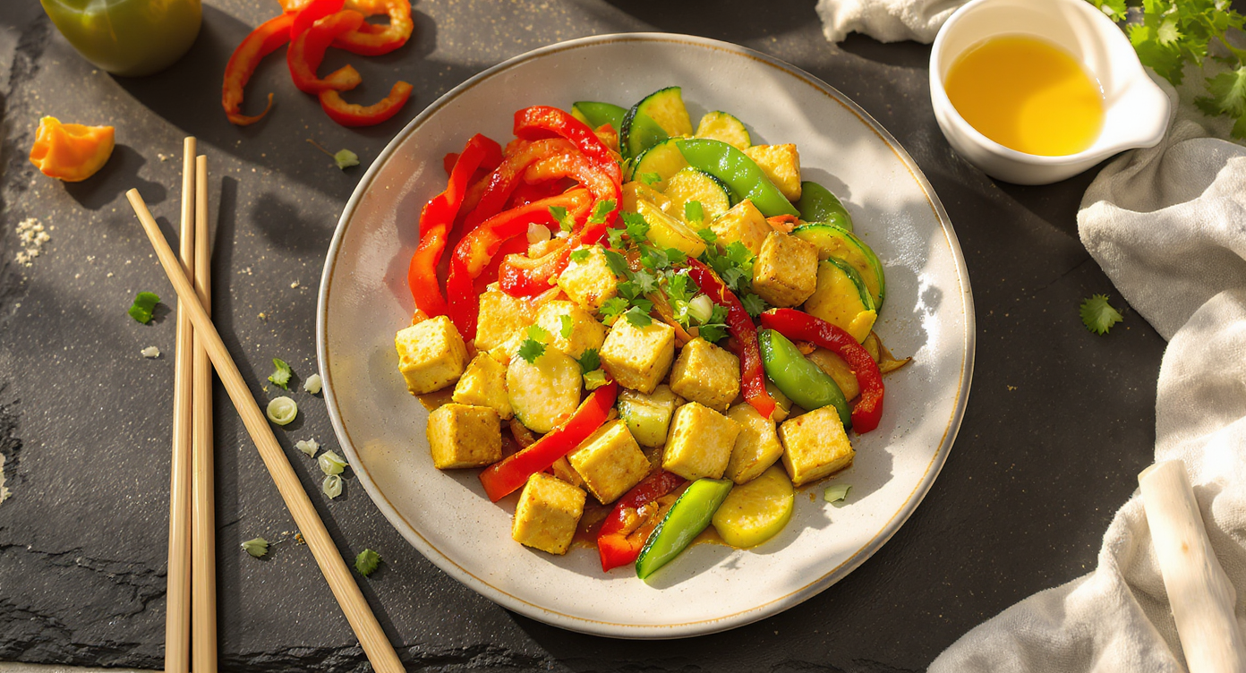 Wok-Hei Tofu & Vegetable Stir-Fry (Keto, Vegetarian, Dairy-Free, Gluten-Free)