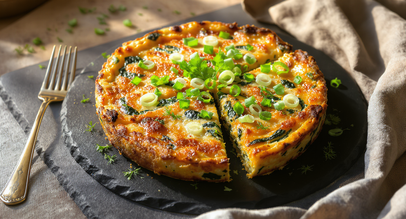 Small Batch Cheddar, Herb & Spinach Frittata
