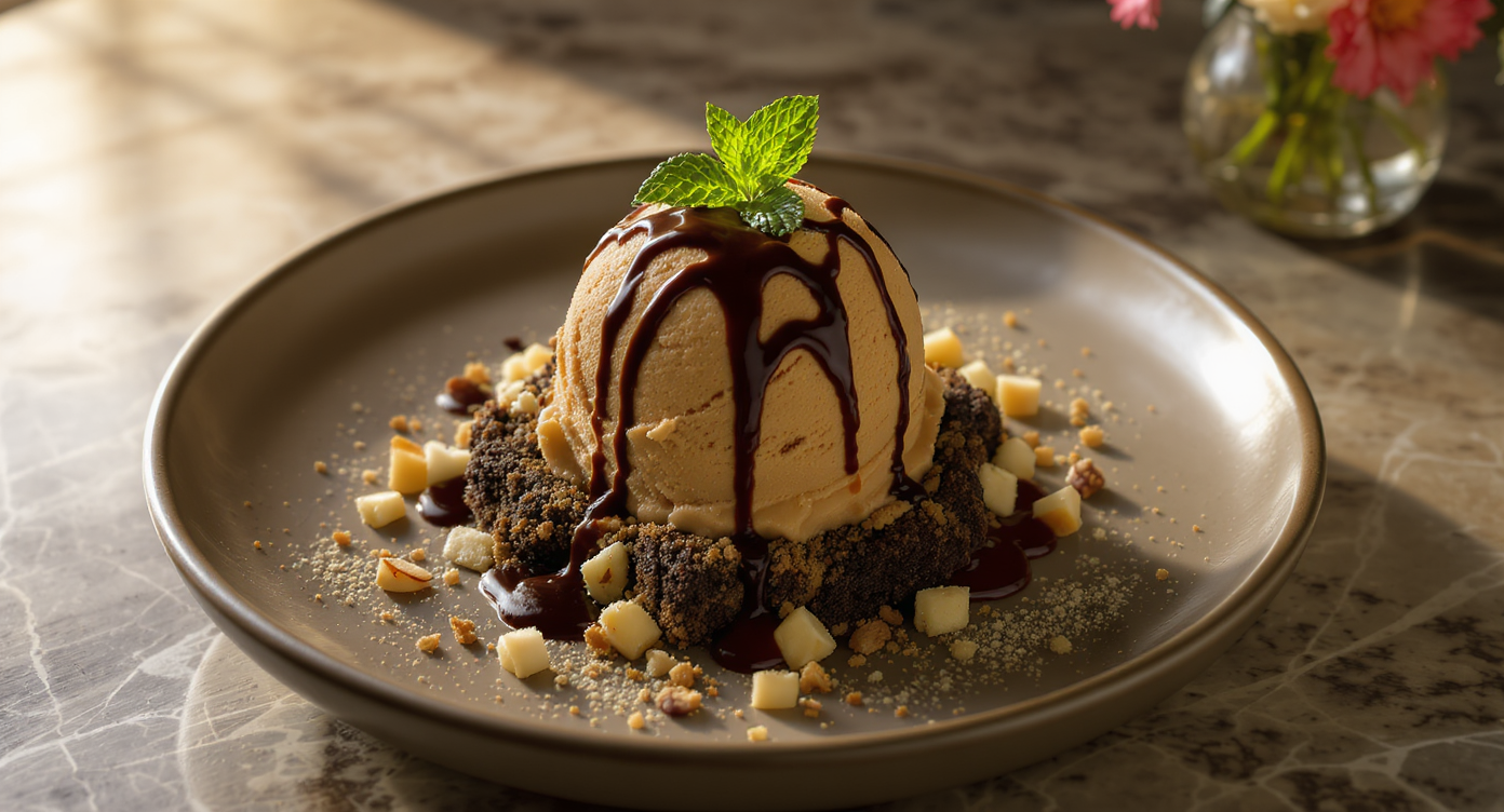Billy Miner Pie-Inspired Mocha Ice Cream Sundae