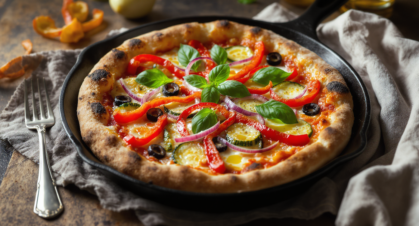 Charred Veggie & Olive Pizza