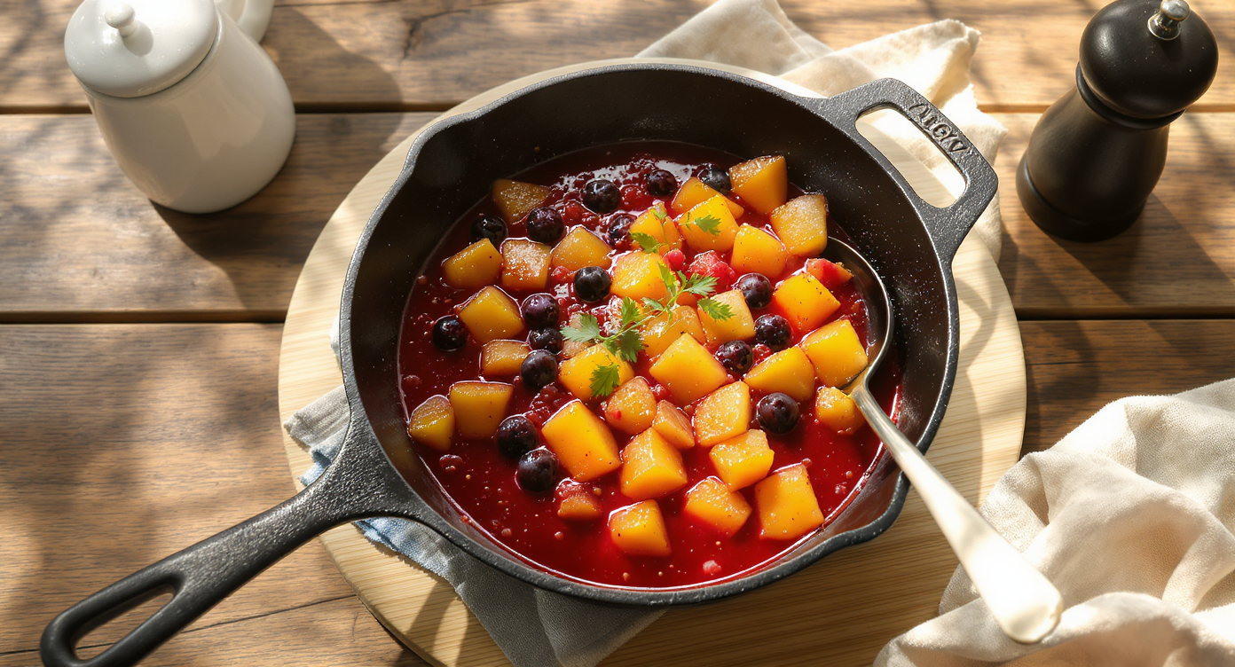 Peach and Blueberry Reduction