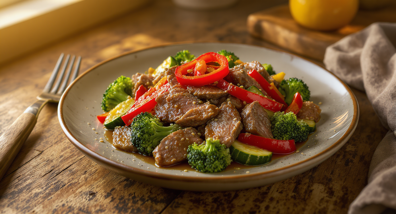 Keto Beef & Veggie Stir-Fry with Wok Hei