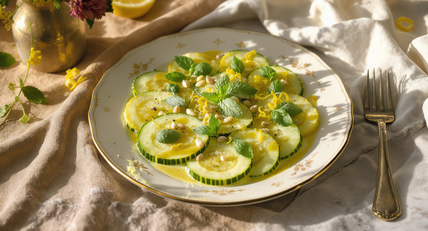 Zucchini Carpaccio with Lemon-Herb Vinaigrette