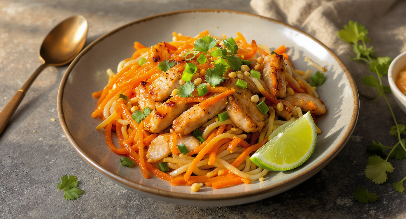 High Protein, Soy-Free Chicken Pad Thai