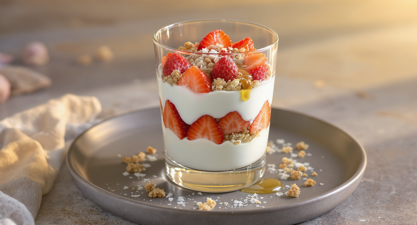 High-Protein Strawberry Yogurt Parfait (Gluten-Free)