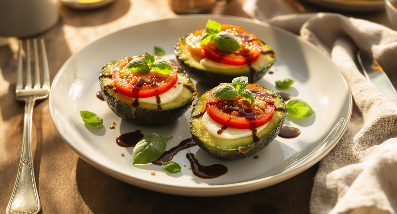 Italian Caprese Stuffed Avocados
