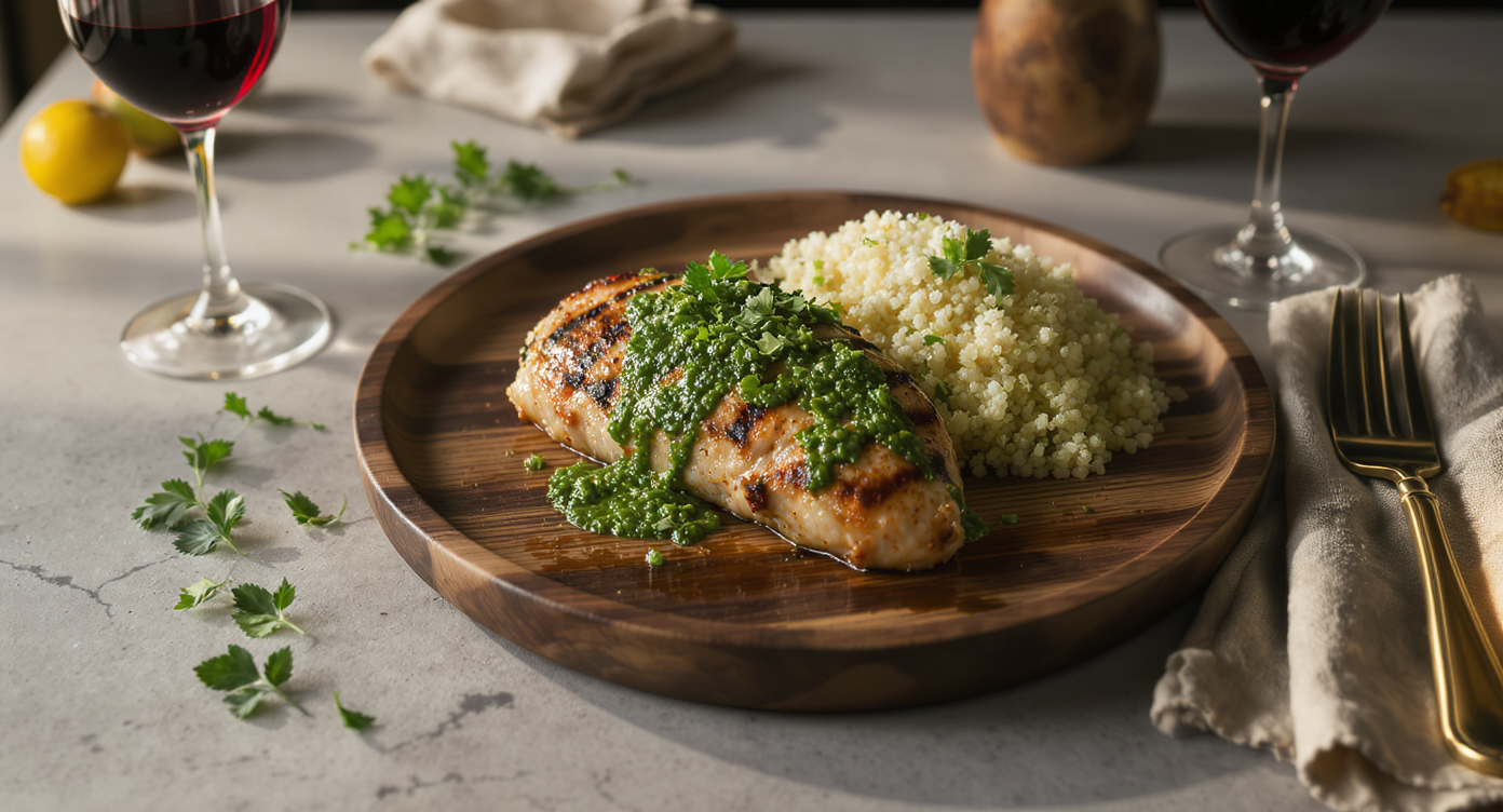 Brazilian Grilled Chicken with Chimichurri and Quinoa