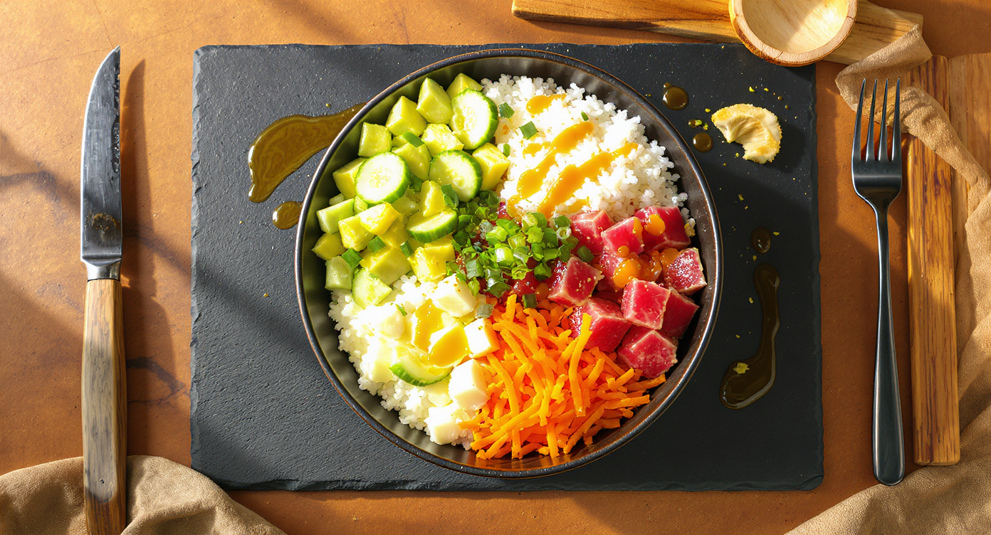 Hawaiian Ahi Tuna Poke Bowl (Gluten-Free, Soy-Free)
