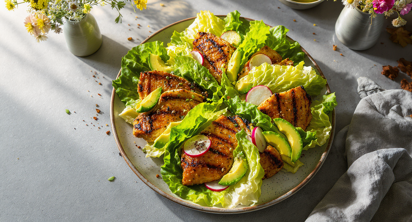 Charred Spicy Chicken Lettuce Wraps (Keto & Anti-Inflammatory)