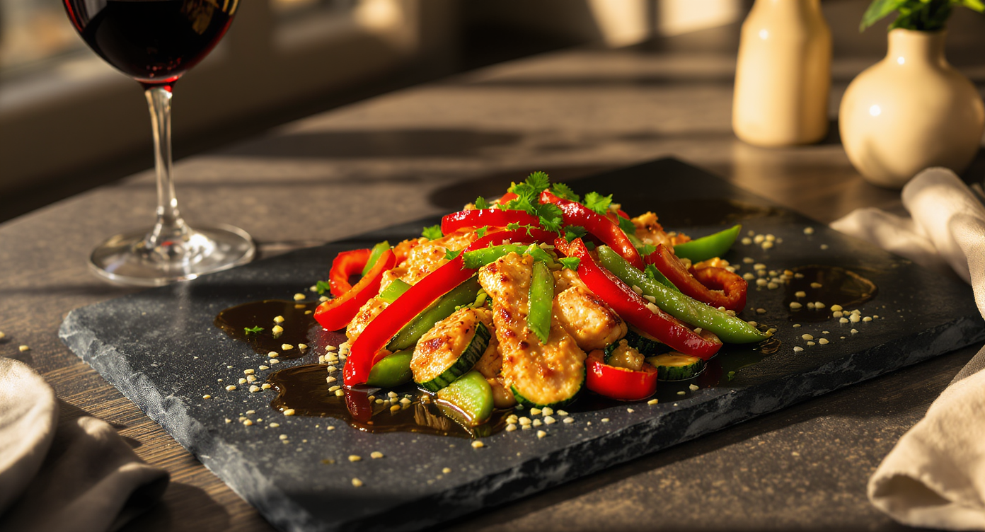 Wok-Hei Chicken and Vegetable Stir-Fry (High Protein, Gluten-Free, Dairy-Free)