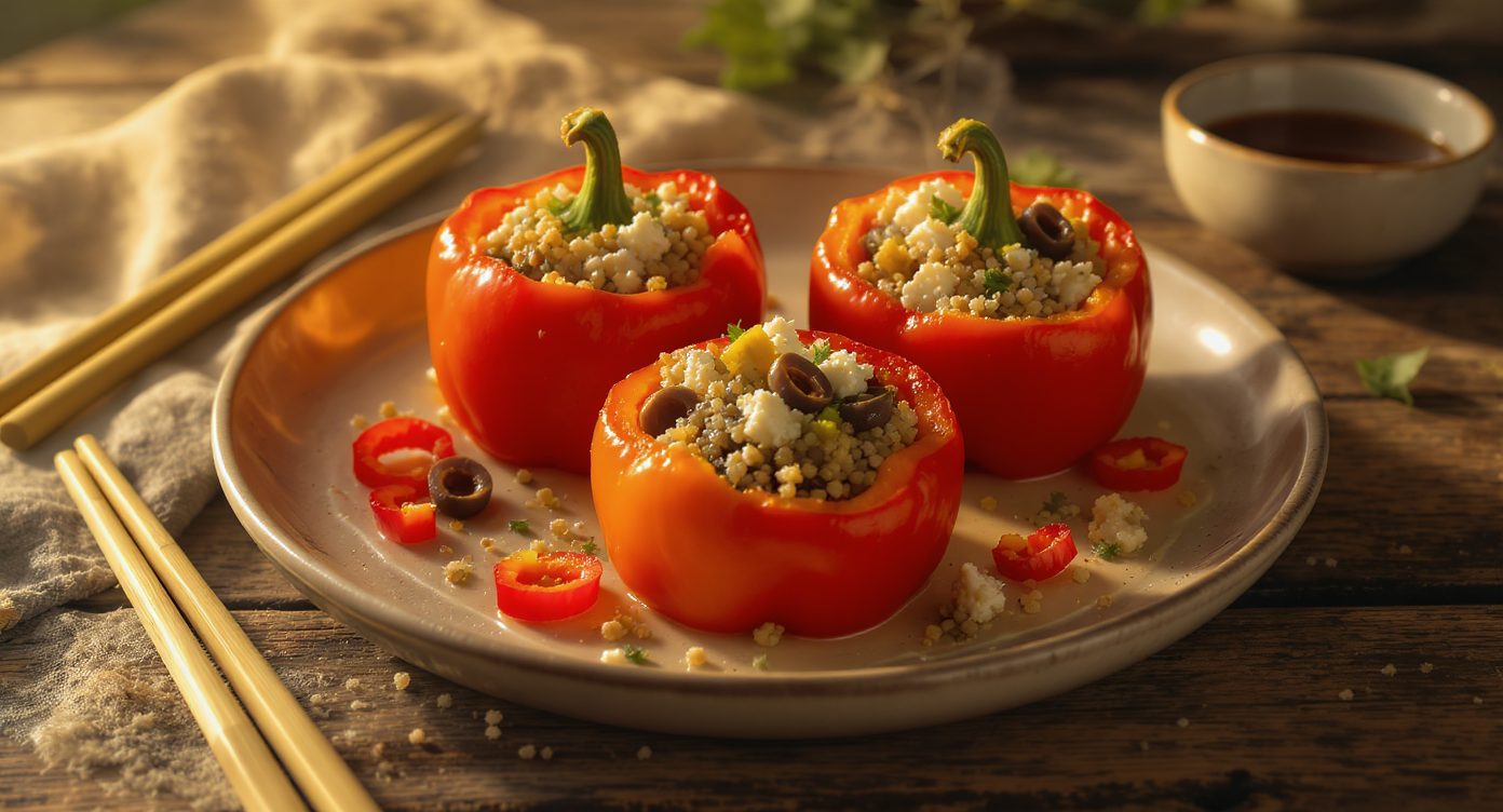 Mediterranean Stuffed Bell Peppers (Gluten-Free)