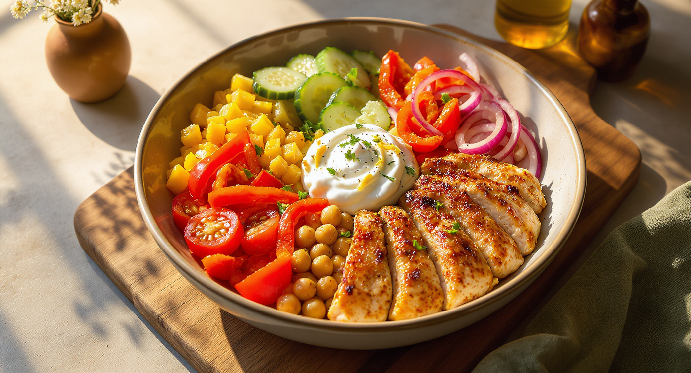 Mediterranean Chicken & Chickpea Power Bowls