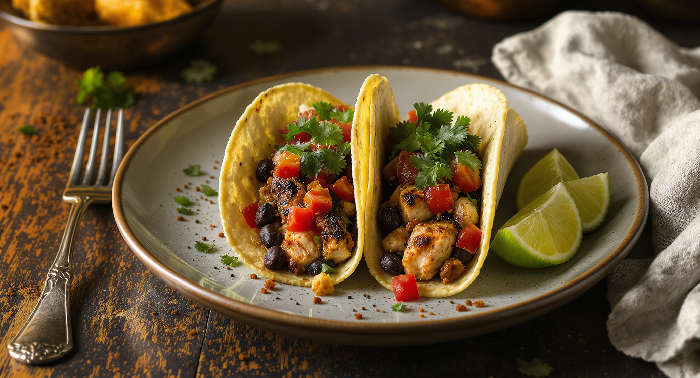 Grilled Chicken & Black Bean Tacos (High-Protein Mexican Dinner)