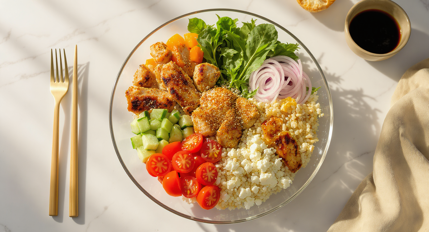 Mediterranean Chicken & Vegetable Power Bowls