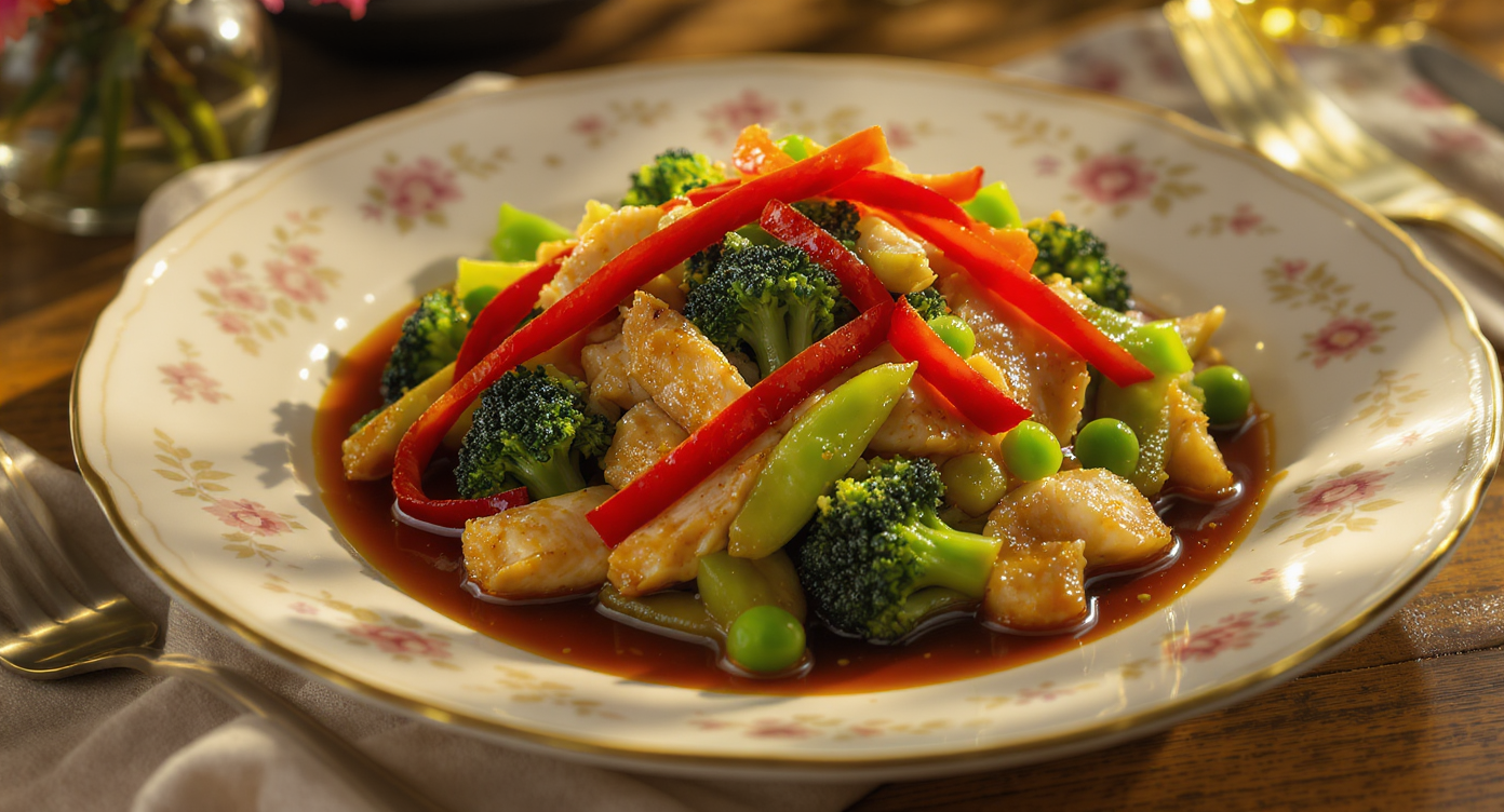 Ginger-Soy Brined Chicken Stir-Fry with Crunchy Vegetables