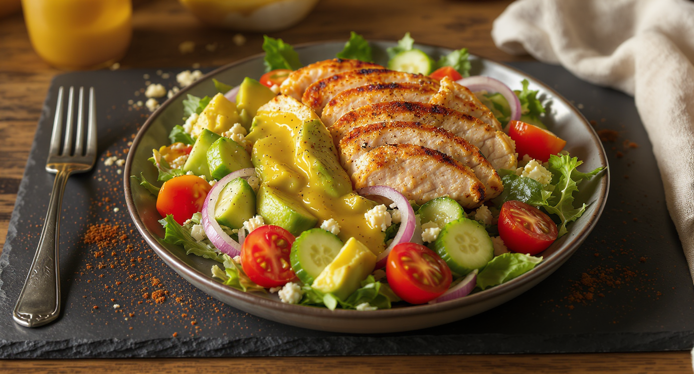 Keto Grilled Chicken & Avocado Chopped Salad